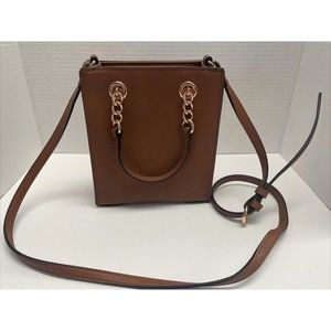 LC Lauren Conrad Kylie Chain Crossbody Bag Saddle Color With  Adjustable Straps